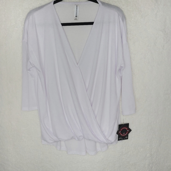 Colosseum | White Wrap Sweater sz med - Picture 1 of 4